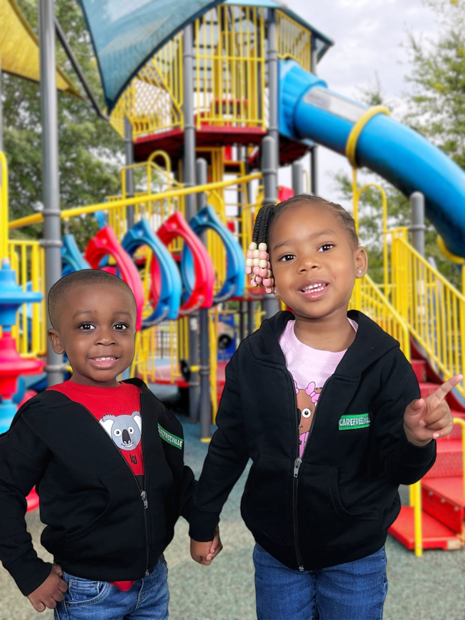 Kids' Carefreeville® Full-Zip Hoodie (Black)