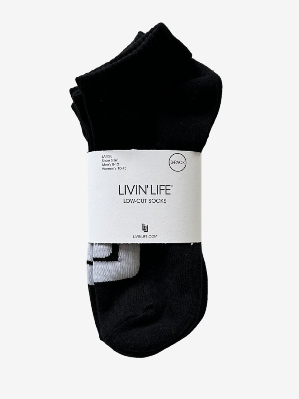 LnL Low-Cut Socks 3-Pack (Black)