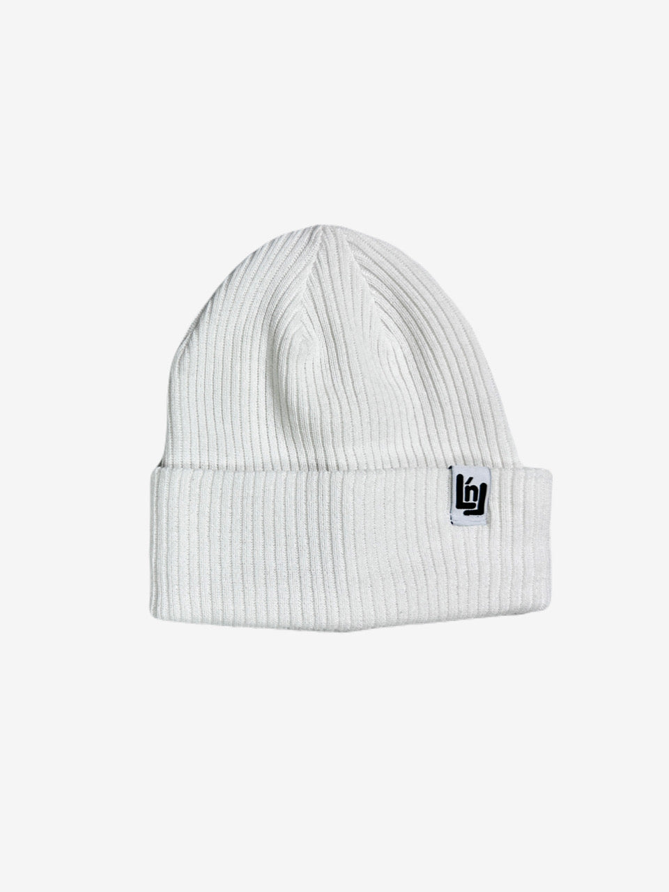 Cotton Knit Beanie (White)