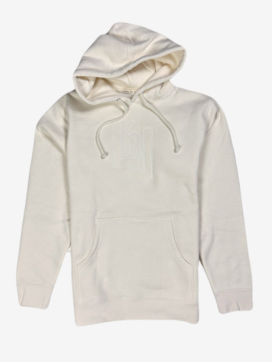 Embroidered LnL Heavyweight Hoodie (Bone / White)