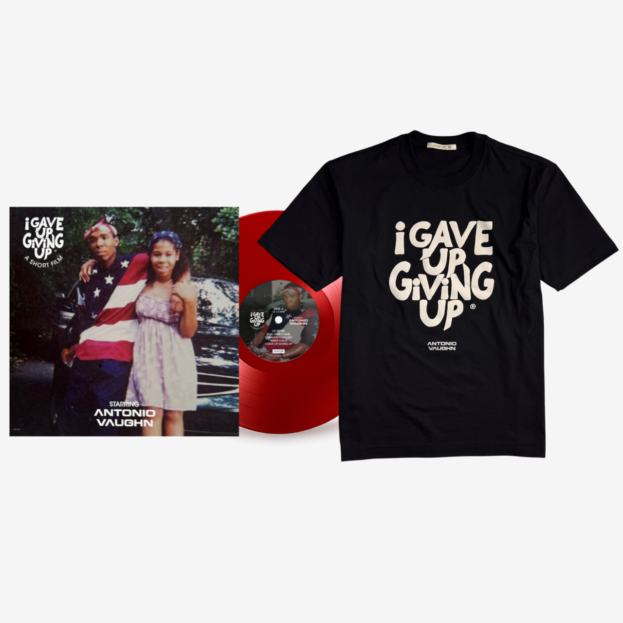 Antonio Vaughn – I Gave Up Giving Up (A Short Film) — Vinyl LP + Box T-Shirt Bundle