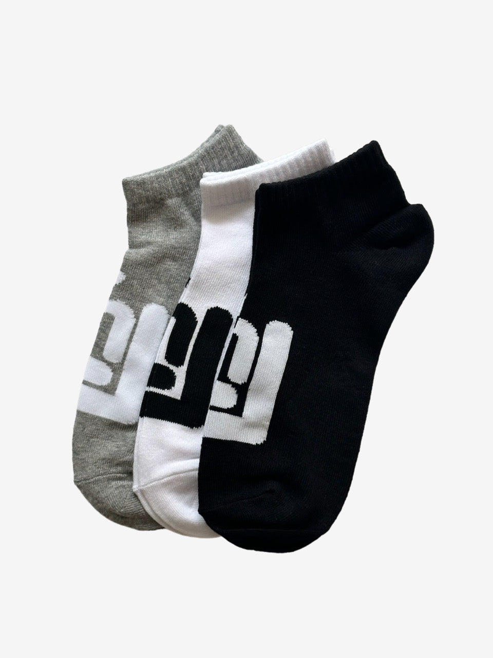 LnL Low-Cut Socks 3-Pack (Black / White / Grey)