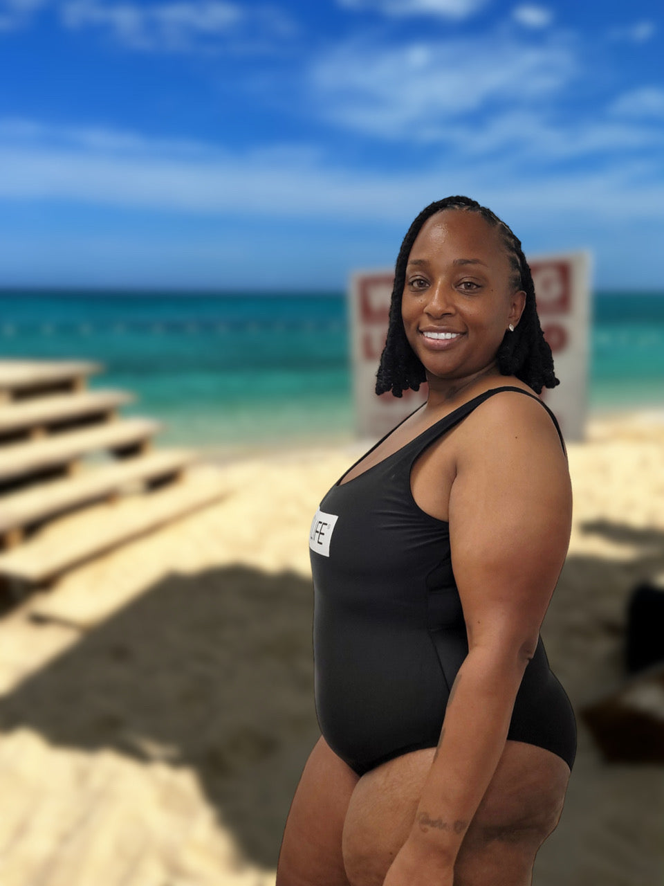 Signature Shapewear One-Piece Swimsuit (Black)