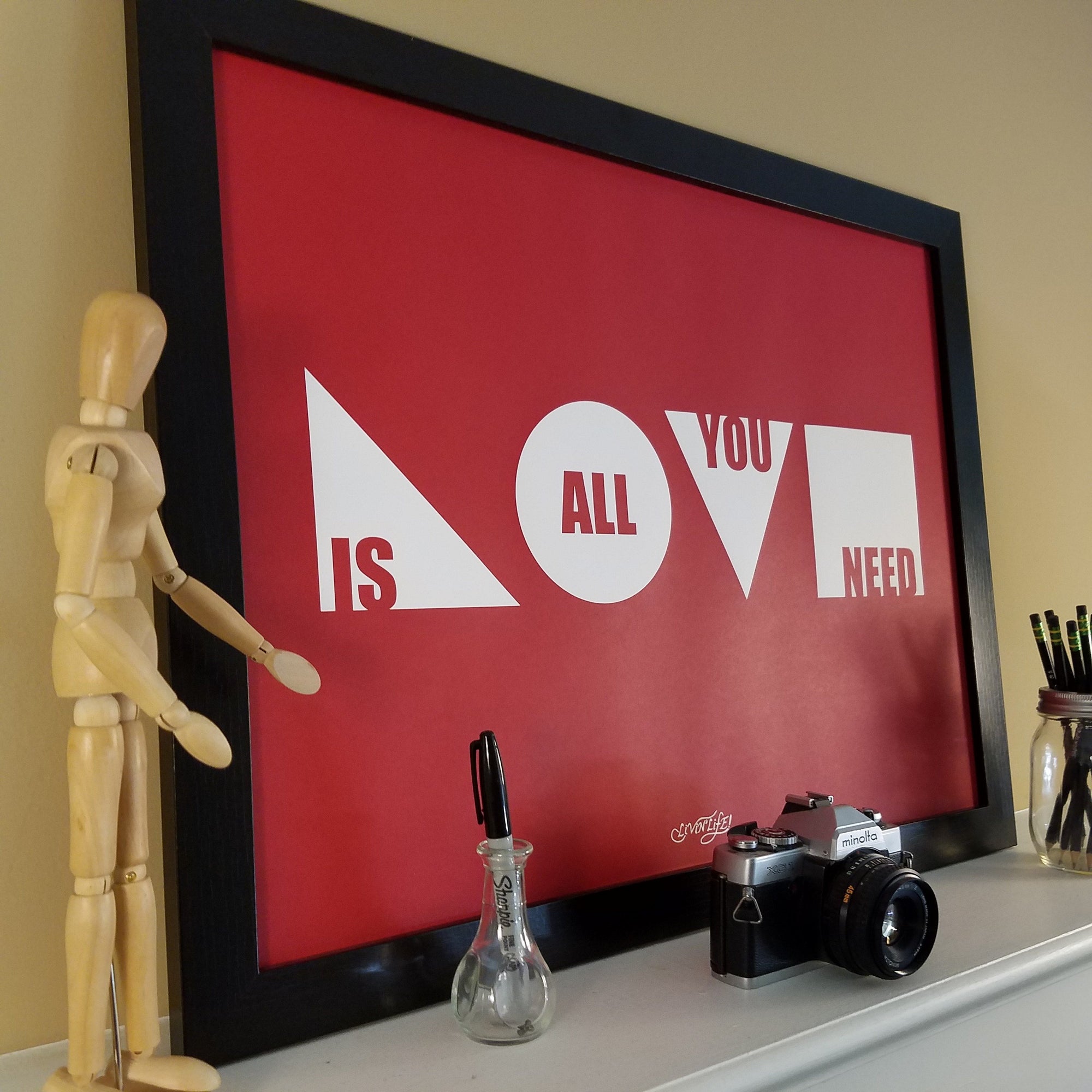 "Love Is All You Need" Print (Cardinal)