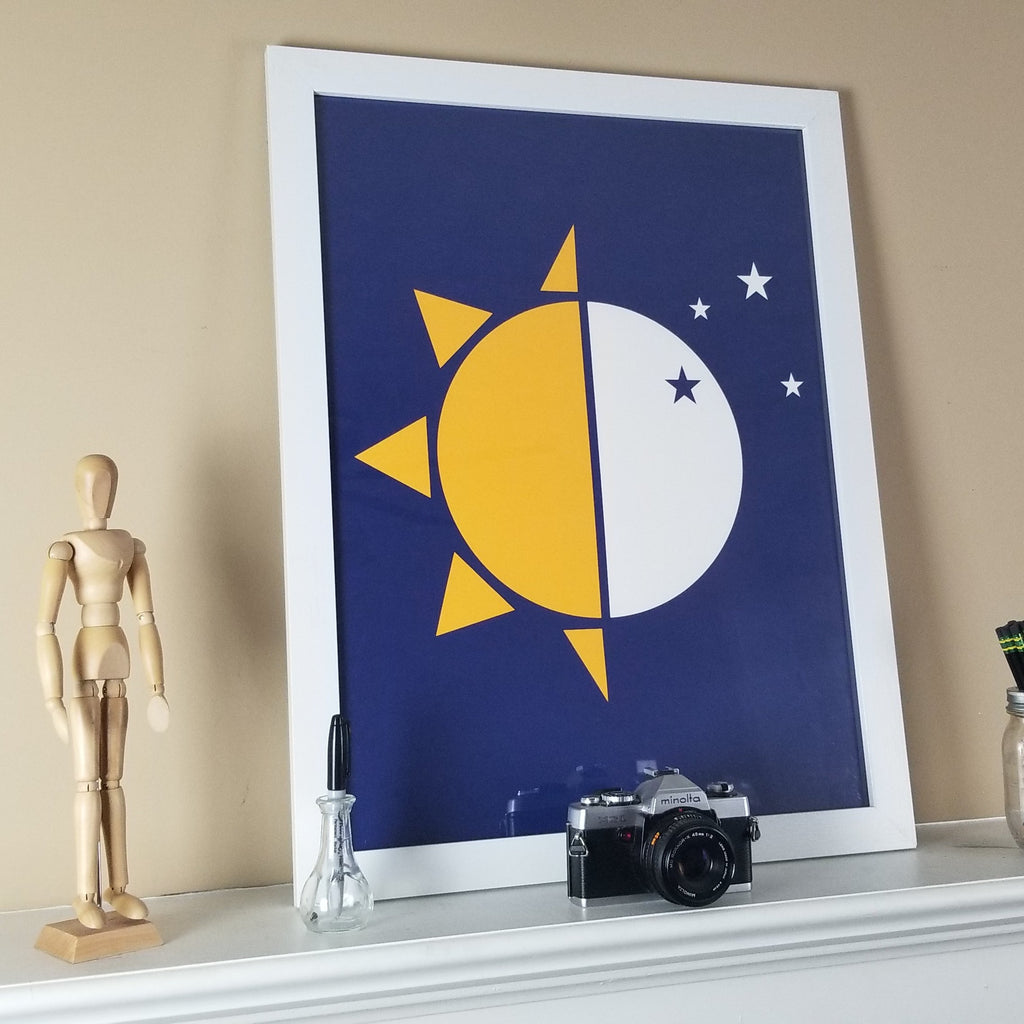 "24/7" Print (Navy)