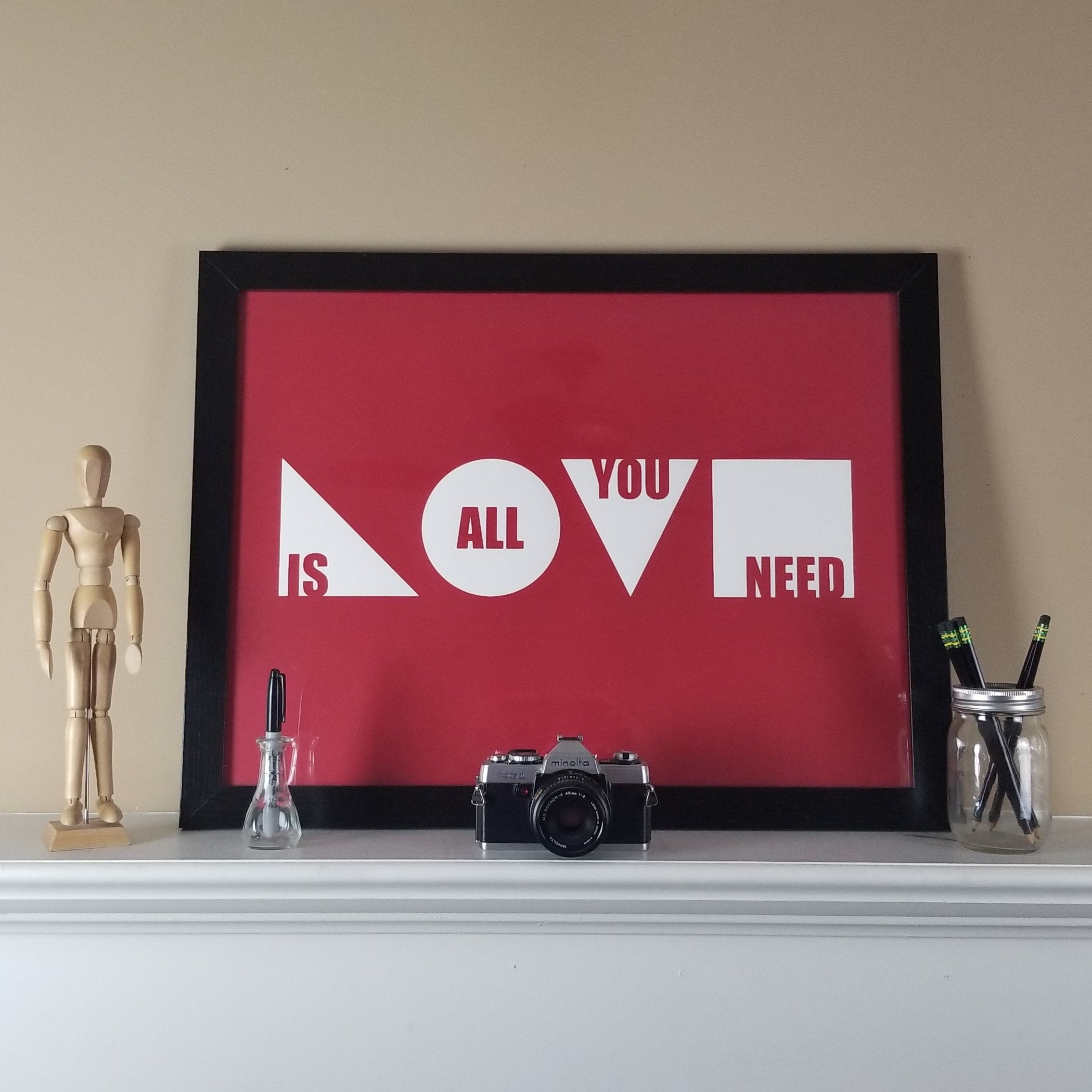 "Love Is All You Need" Print (Cardinal)