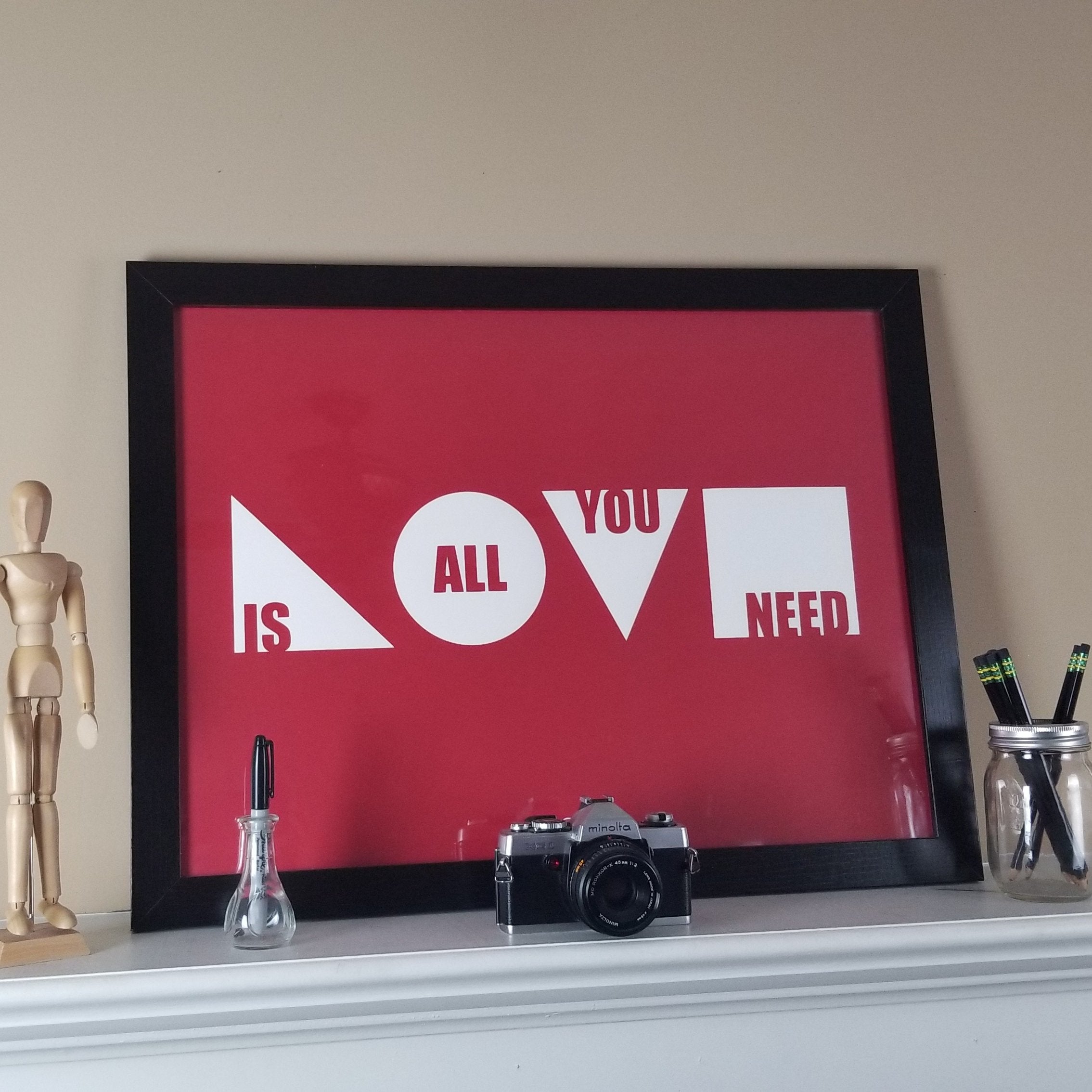 "Love Is All You Need" Print (Cardinal)