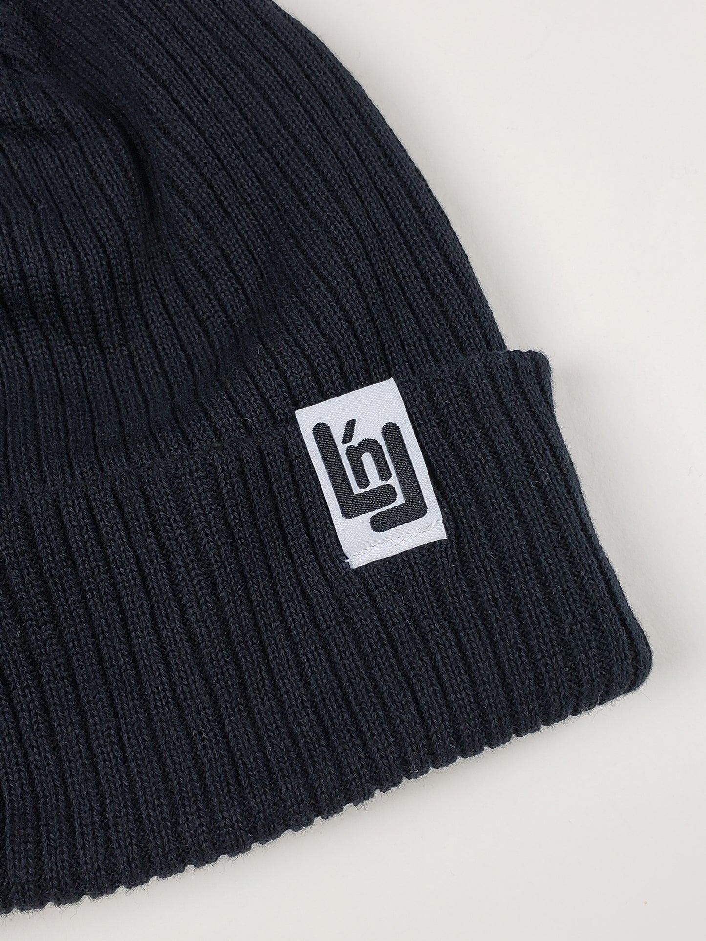 Cotton Knit Beanie (Black)