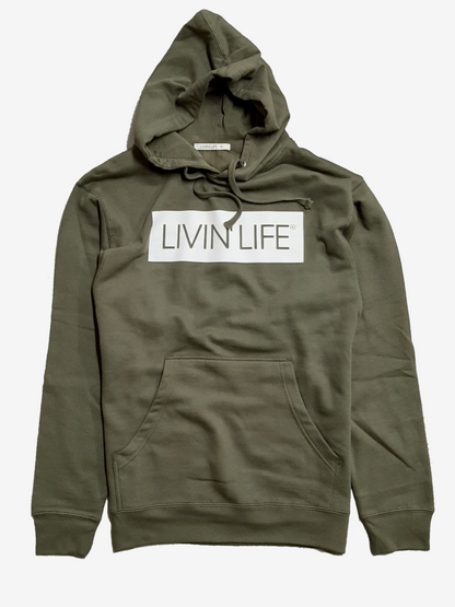 Signature Midweight Hoodie (Military Green / White)