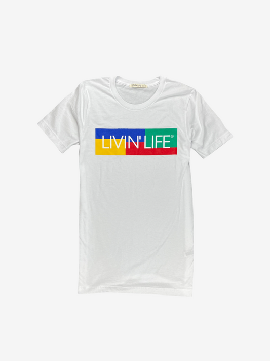 Kids' “Color Block” Signature T-Shirt (White)