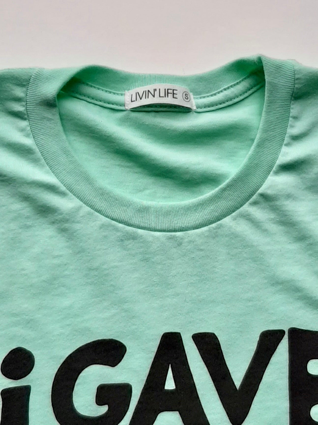 I Gave Up Giving Up® T-Shirt (Mint / Black)