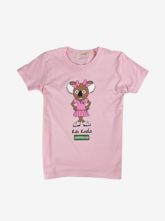 Kids' Carefreeville® "Kai Koala" T-Shirt (Pink)