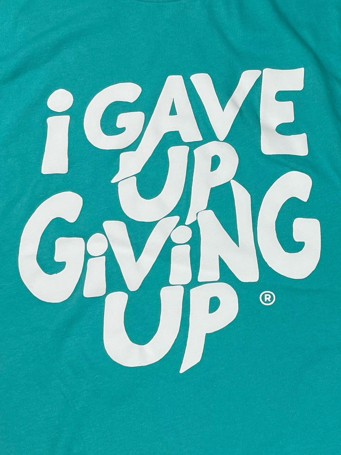 I Gave Up Giving Up® T-Shirt (Hydrate / White)