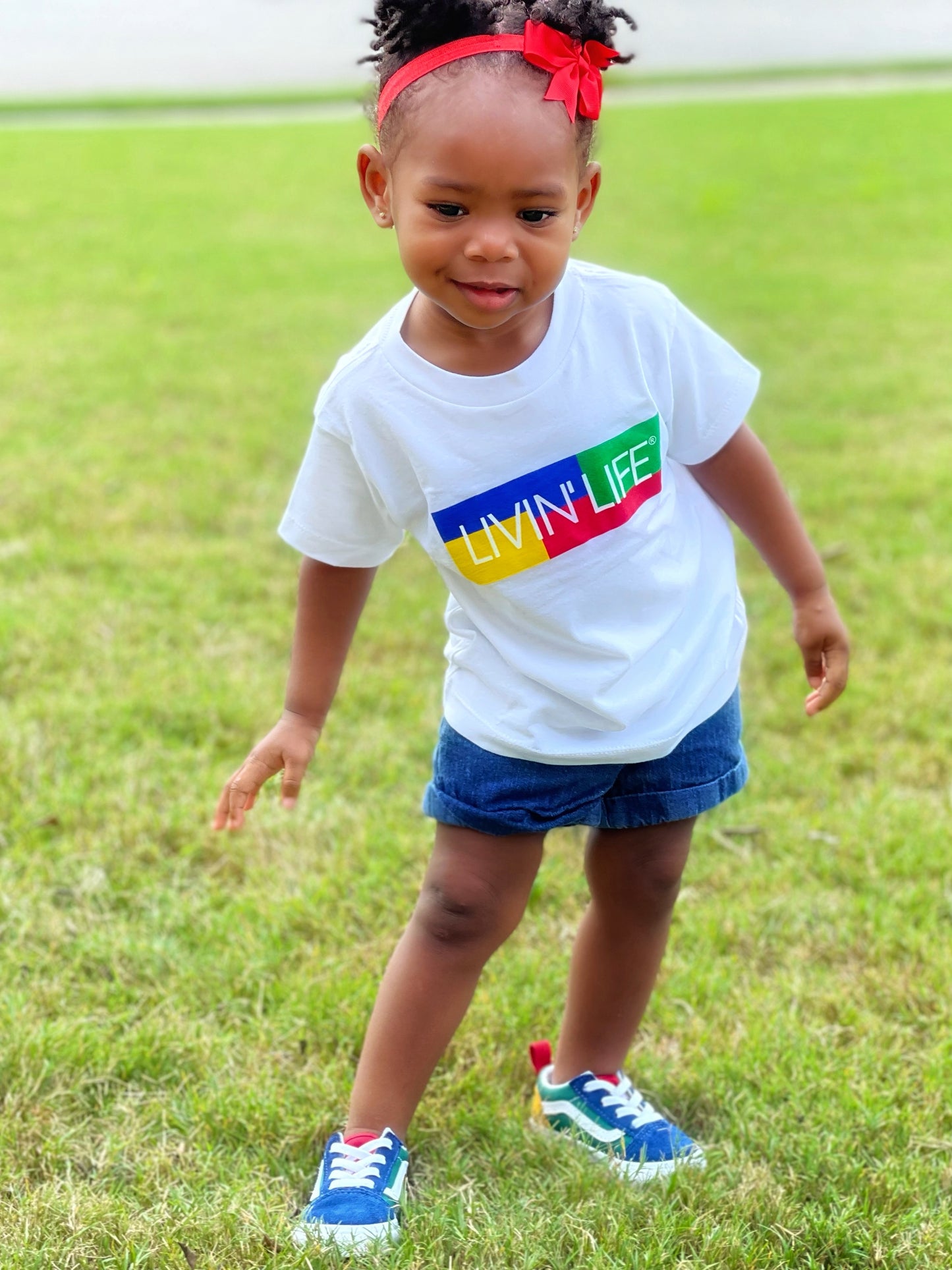 Kids' “Color Block” Signature T-Shirt (White)